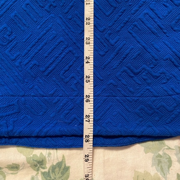 Ali Miles Royal Blue Cowl Neck Tunic Career City Chic Elevated Style Textured - Picture 9 of 11